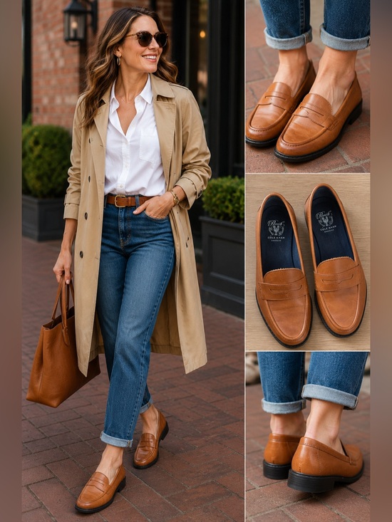 Cole Haan Shoes - Cole Haan Pinch Maine Classic Penny Loafers British Tan Leather Women’s 7B EUC